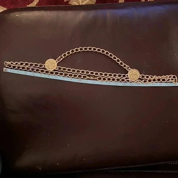 Escada Vinatge Designer Women’s Gilted Gold Tone Couture Chain Link Belt - Picture 12 of 15